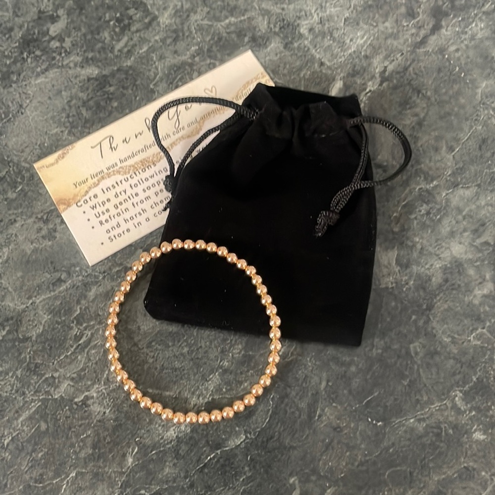 14k Gold Filled Beaded Bracelet 🔹Tarnish resistant